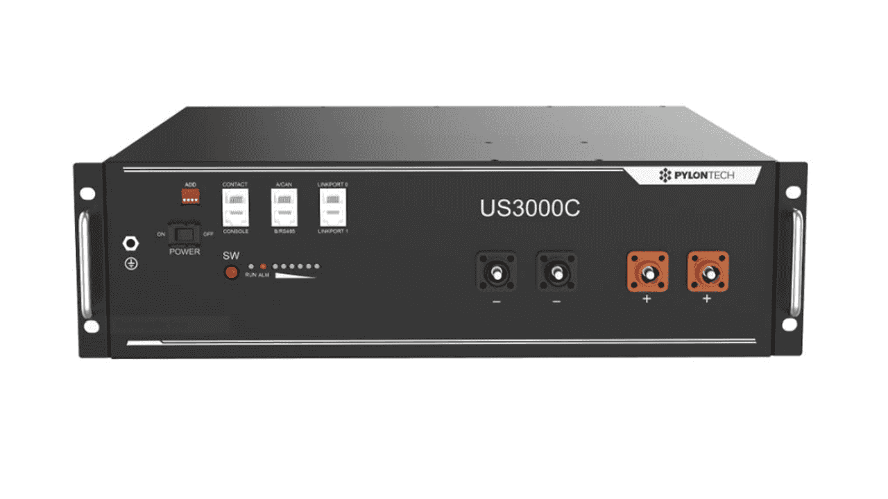 Pylontech US3000C 3.55kWh LiFePO4 Rack Battery (48V 74Ah)