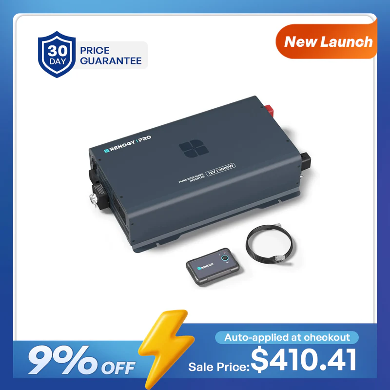 Renogy 1000W 12V Pure Sine Wave Inverter with Bluetooth