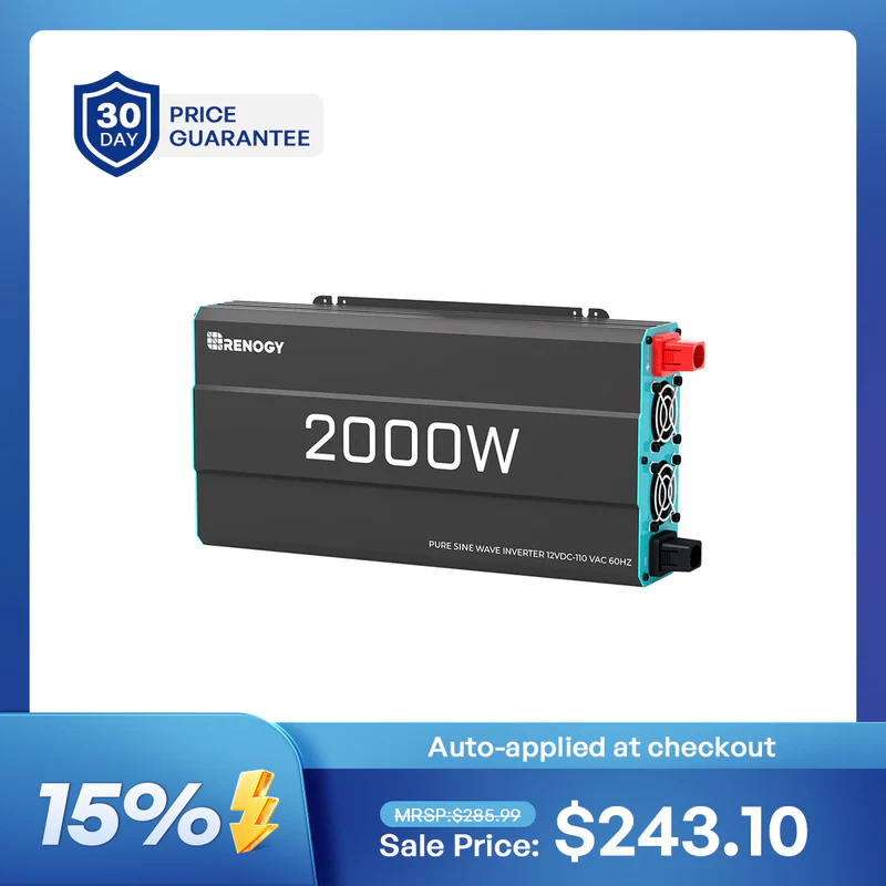 Renogy 2000W 12V Pure Sine Wave Inverter